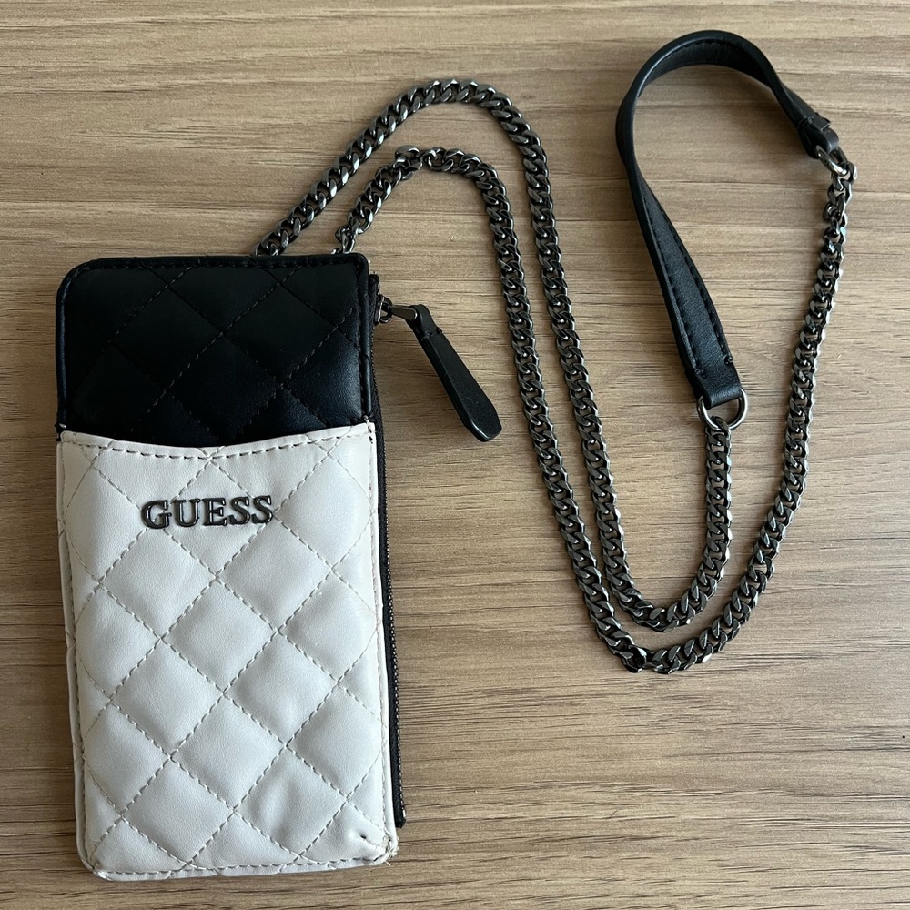 GUESS Women's Small Phone Purse Crossbody Bag with Chain Strap